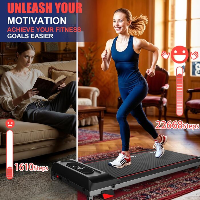 CharonFit біговий тренажер для дому Walking Pad: потужність 2.25 PS, вантажопідйомність 100 кг, нахил 4%, швидкість 1-10 км/год