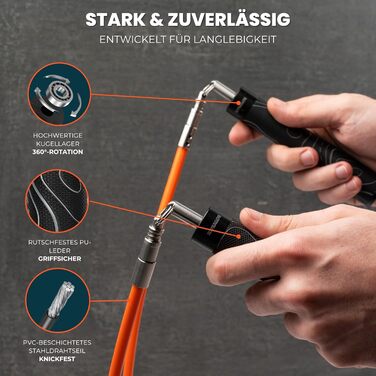 Скакалка з вагою – регульований комплект для HIIT, силових тренувань та спалювання жиру – включає 3 змінні троси та сумку для зберігання