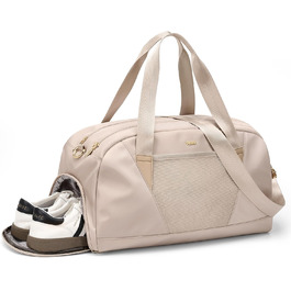 Спортивна сумка VNINE для жінок: легка, водонепроникна, для подорожей, фітнесу та тренувань (Beige)