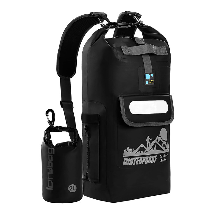 Водонепроникний рюкзак IDRYBAG 20L/40L: плавучий, для каякінгу, чорний