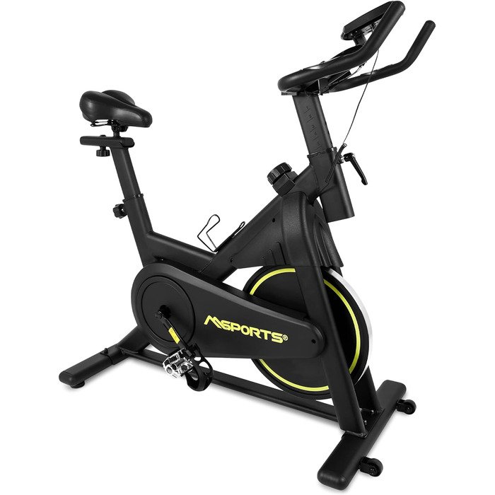 Преміум велотренажер MSPORTS Indoor Cycling Bike Black, 8 кг маховик, магнітний опір, Bluetooth, фітнес велоергометр для дому