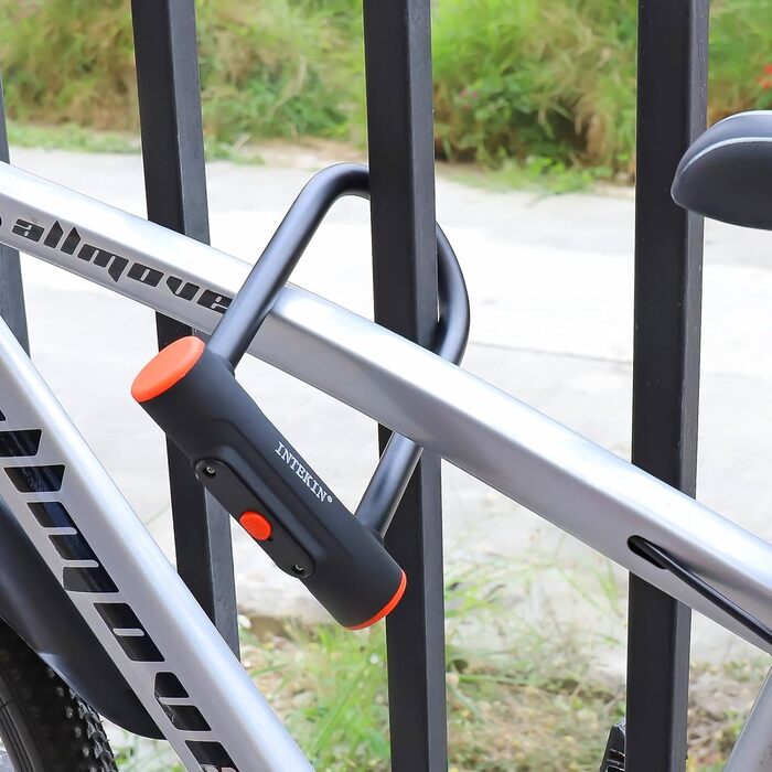 Замок для велосипеда U-подібний з кріпленням, 16 мм, 3 ключі, висока безпека, для велосипеда, мотоцикла, електробіка, гірського велосипеда, скутера. Внутрішні розміри 24,3 x 8,9 см