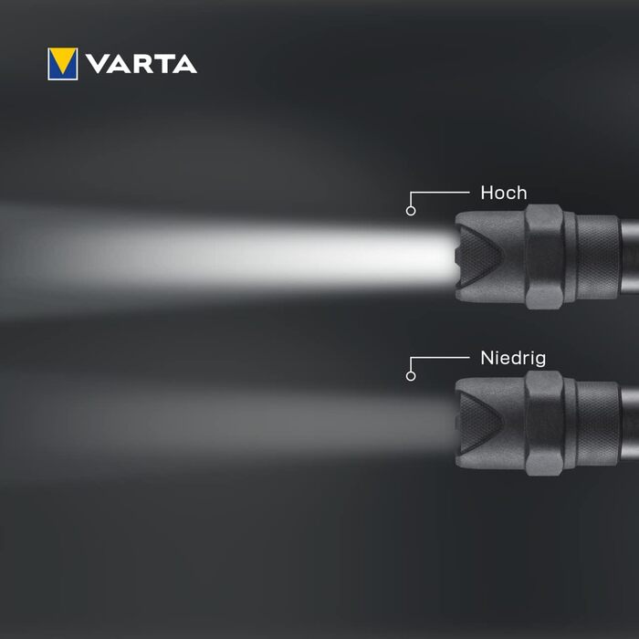 Ліхтар кемпінговий VARTA L30 Pro LED з 6 батарейками AA, індеструктивний, 4 режими освітлення, нічник, волого- та пилозахист, для риболовлі, відпочинку на природі, відключень електроенергії (6 Вт + 6x AA)