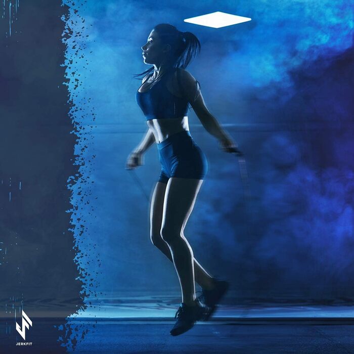 Скакалка JerkFit Omega Speed Ultra Fast, фіолетова на чорному