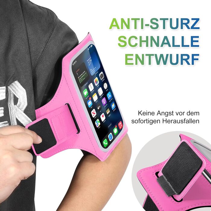 Спортивний браслет EOTW для бігу: тримач для телефону з кишенею для AirPods (5.5-6.0 дюйми)