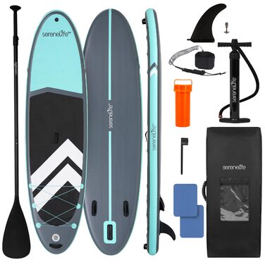 Надувний SUP-борд SereneLife для сім'ї та собак, 89см, до 200кг: комплект з веслом, насосом, рюкзаком