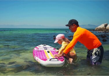 Дитяча надувна SUP-дошка THURSO SURF Wunderkind 228x76x10 см, двошарова, карбонове весло, 3 знімні плавці, шнурок, рюкзак для води