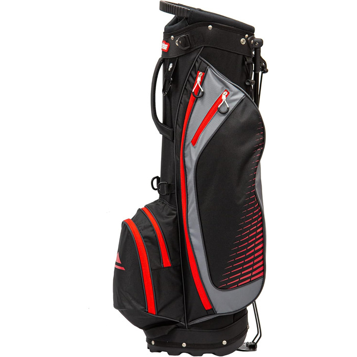 Сумка для гольфу Longridge Super Lite з 8 відділеннями, чорно-червона