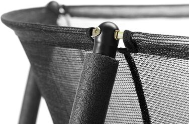 Salta Comfort Edition – круглий надувний батут для саду, ⌀396 см – комплект з захисним покриттям, сіткою та пружинами – чорний, зелений, рожевий – TÜV сертифікований