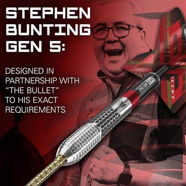 Дартс Target Stephen Bunting G5 95% вольфраму, сталевий накінечник, Swiss Point, професійний комплект, різна вага, інструмент у комплекті