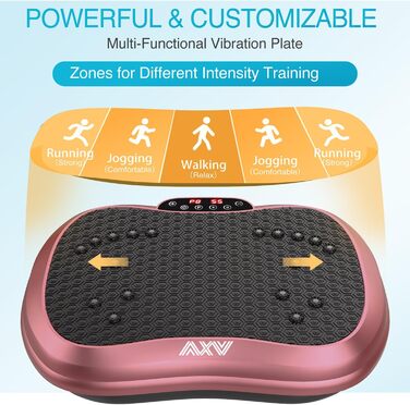 Віброплатформа для тренувань AXV, Mini-Fitness, Лімфодренаж, Схуднення, Формування, Тонінг, Домашні тренування, Рожевий колір