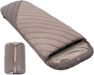 Сплячий мішок Qeedo Buddy XL 8 XXL, для дорослих та підлітків (до 220 см), 3 сезони, Outdoor, літо (8-25°C), Peach Skin, пісочний колір