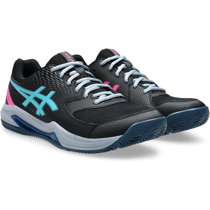 Тенісні кросівки ASICS Dedicate 8 Clay Mann Blau Weiß 40.5 EU Black Energy Aqua