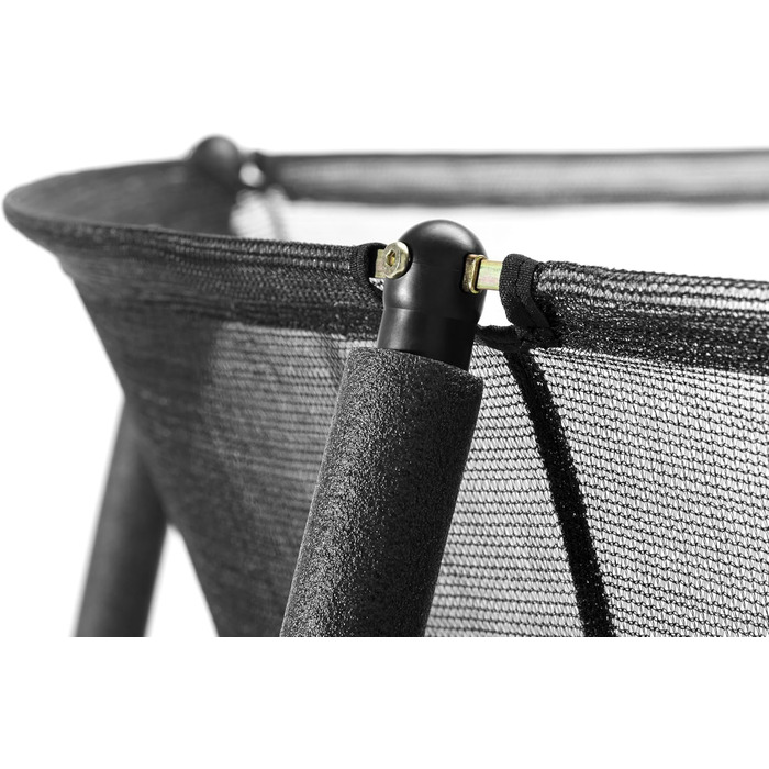 Salta Comfort Edition – круглий надувний батут для саду, ⌀396 см – комплект з захисним покриттям, сіткою та пружинами – чорний, зелений, рожевий – TÜV сертифікований
