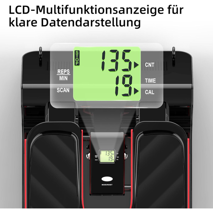 Міні степер ST3 з тросами та дисплеєм – домашній тренажер, тихі гідравлічні циліндри, фітнес-обладнання до 100 кг