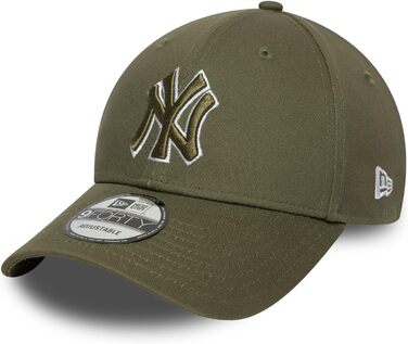 Кепка New Era 9Forty Strap Cap з вишитим логотипом New York Yankees (оливковий)