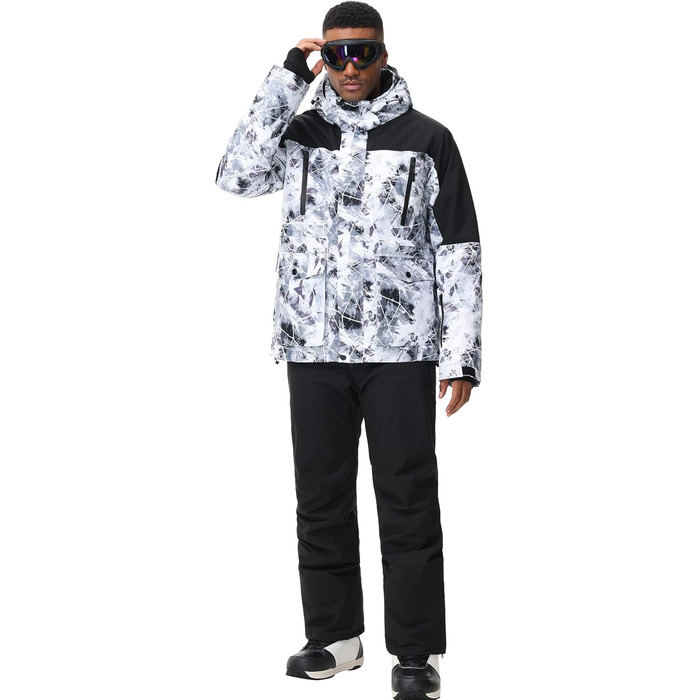 Чоловіча лижна куртка та штани, чорні. Висока щільність вітрозахисту та водонепроникність.