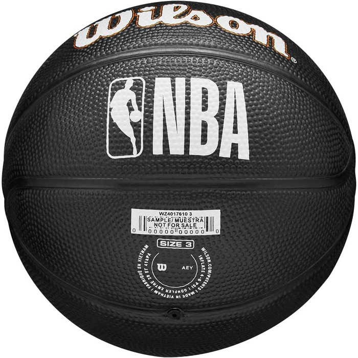 Міні-баскетбольний м'яч Wilson NBA Team Tribute New York Knicks, розмір 3, чорний