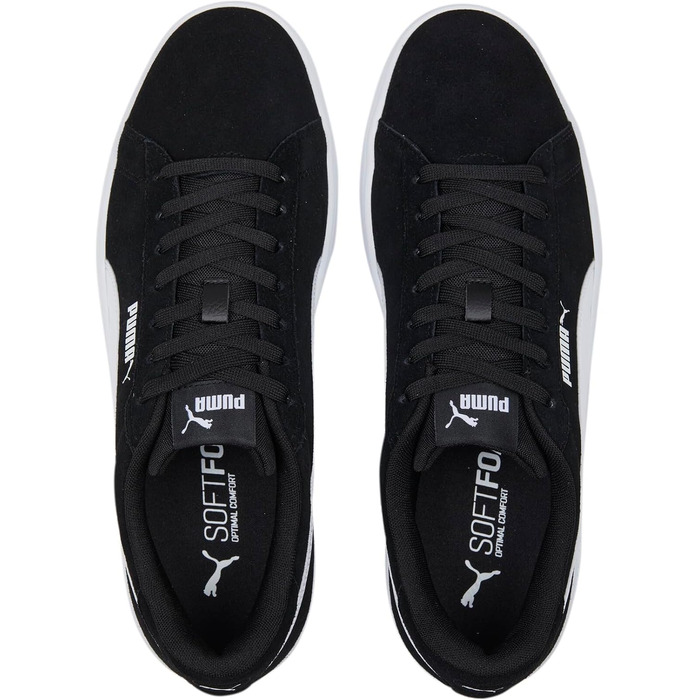 Чоловічі шкіряні кросівки Puma Smash 3.0 L чорні (Puma Black/White), розмір 43 EU