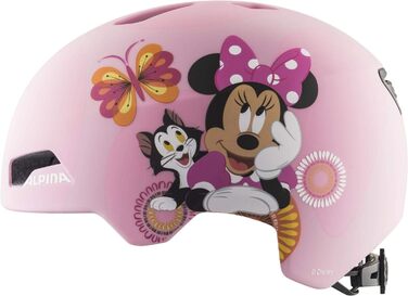 Дитячий велосипедний шолом ALPINA Hackney Disney Minnie Mouse, легкий, ударостійкий, з вентиляцією, можливістю встановлення LED, 51-56 см