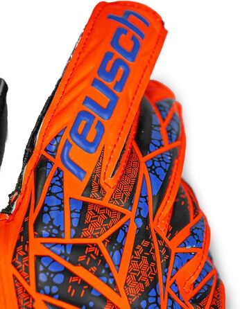 Воротарські рукавички Reusch Attrakt Silver Junior для дітей, помаранчево-сині-чорні, розмір 8, унісекс