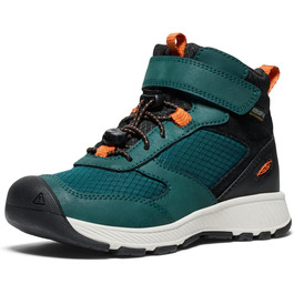 KEEN Skua Mid - водонепроникні трекінгові черевики для дітей та унісекс, 35 EU, Ponderosa Pine/Gold Flame