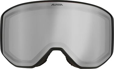 Гірськолижна маска ALPINA Venet унісекс для носіїв окулярів, антифог, чорно-жовта (black-glacier att)