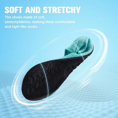 Чоботи для плавання WateLves: чоловічі та жіночі аквашузи, шкарпетки для пляжу та басейну, швидковисихаючі, дихаючі, унісекс (40/41 EU, C Mond Grün)