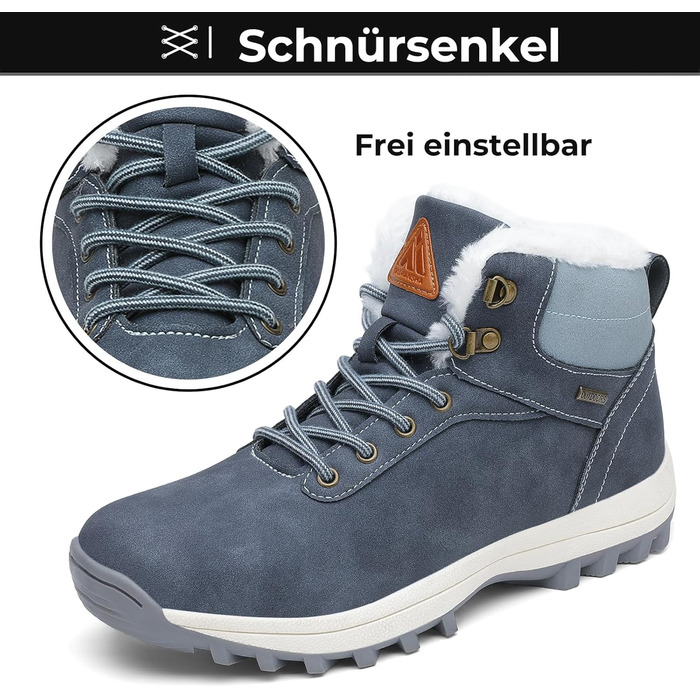 Зимові черевики Mishansha для чоловіків та жінок. Теплі, з підкладкою, зимові чоботи. Outdoor, 36-48 EU, розмір 42 EU, блакитні