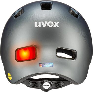 Велошолом Uvex City 4 MIPS з LED-ліхтарем, для міста, унісекс, з MIPS-системою, легкий