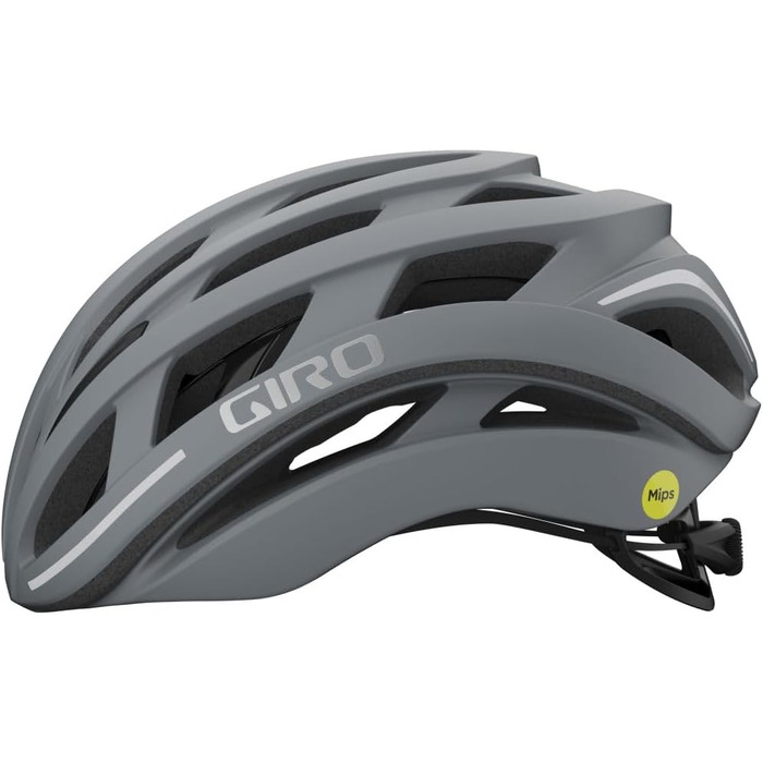 Велошолом Giro Helios Spherical матовий Sharkskin сірий 2024 для шосейного велосипеда