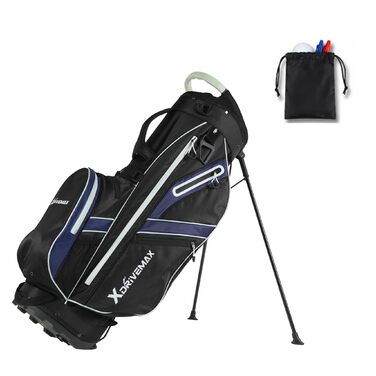 Легка сумка для гольфу Standbag з 8 відділеннями для чоловіків та жінок, преміум-якість, з дощовим чохлом та набором аксесуарів (Блакитна)
