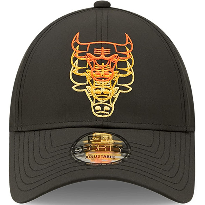Кепка New Era NBA 9FORTY Chicago Bulls з логотипом Stacked, чорна