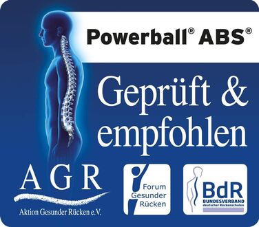 Гімнастичний м'яч TOGU Powerball ABS 65 см, сріблястий, вибухобезпечний