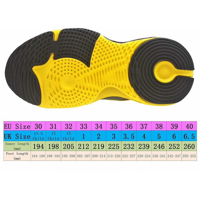 Дитячі кросівки для хлопчиків, спортивні, на липучці, розмір 30-40, 32 EU, чорно-жовті
