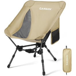 Складний туристичний стілець CANWAY, ультралегкий, 180 кг, бежевий