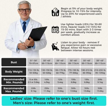 Вага для тренувань BAGAIL, регульований обхват грудей, практична кишеня, наповнена піском, ідеальна для фітнесу, йоги та аеробіки, чорна, 4.5 кг