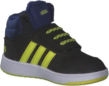 Кросівки Adidas Hoops Mid 2.0 для дітей та дорослих (21 EU, чорний/жовтий/синій)