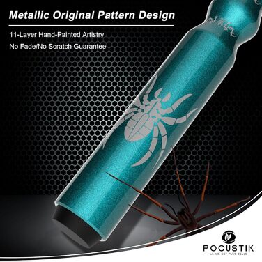 Більярдні кийки POCUSTIK 147,3 см (2 шт.) з канадського акації, ергономічні, об'єм 595 мл, для дому, синій + фіолетовий або чорний + червоний, чорний/білий (чорний та блакитно-зелений)