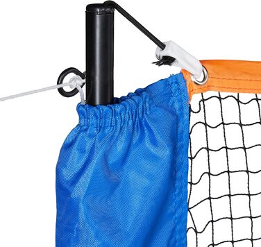 М'яка сітка для бадмінтону Relaxdays з регулюванням висоти до 225 см, з підставкою, чорно-синя