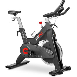 Велотренажер FITFIU Fitness BESP-500 з регульованим опором, 24 кг маховиком, датчиком пульсу, LCD-дисплеєм та регульованим сідлом для домашніх тренувань