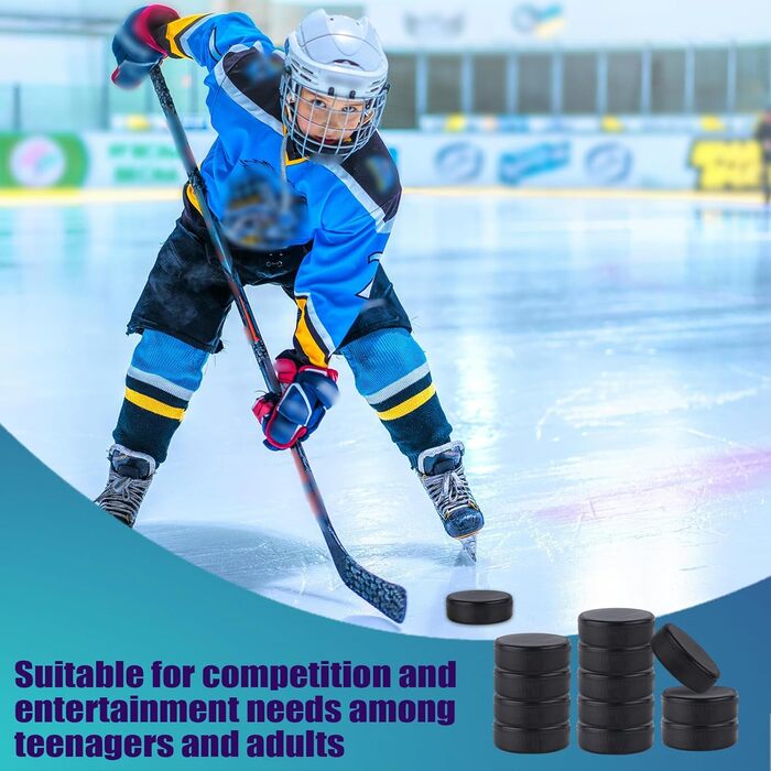 Хокейні шайби Gosknor 12шт, діаметр 7,5 см, товщина 2,5 см. Легкі та м'які шайби з піноматеріалу для тренувань та класичної гри в залі. Не гумовані.