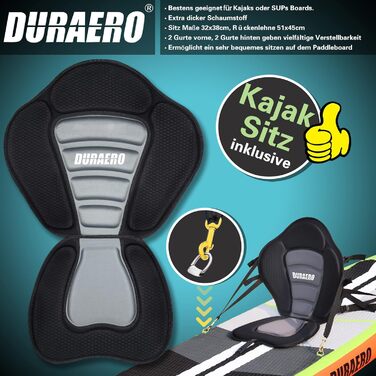 Надувна SUP-дошка 330x76x15 см до 150 кг із сидінням для каяка, тримачем для камери, повний комплект аксесуарів, насос, рюкзак, зелена