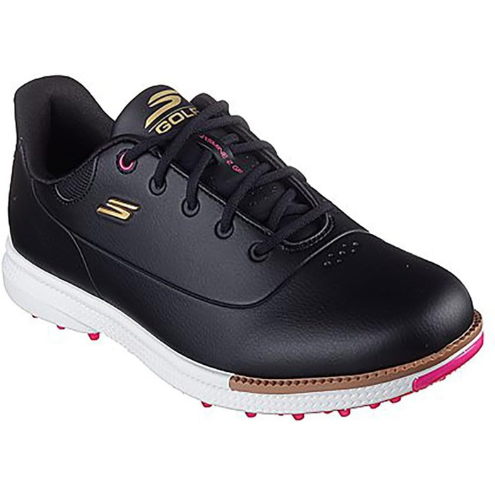 Жіноче golf взуття Skechers Go Jasmine з шипами, водонепроникне (41 EU, Чорний/Рожевий)