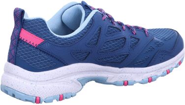 Кросівки Skechers блакитні з сіткою та шкіряними вставками, рожева окантовка (39.5 EU)