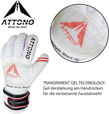 Воротарські рукавички ATTONO Profi Full Control, розмір 8, професійні