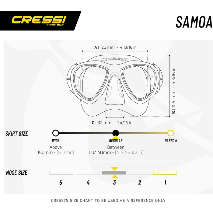 Cressi Samoa маска для дайвінгу та снорклінгу, набір маска + трубка Mexico, унісекс, універсальний розмір, прозоро-бірюзова