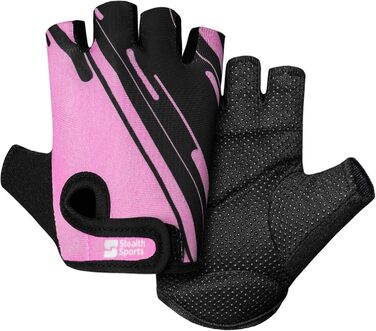 Рукавички для фітнесу Stealth Port: для жінок та чоловіків, з підкладкою, протиковзні, для кросфіту, бодібілдингу, велоспорту, силових тренувань (XS, рожевий)