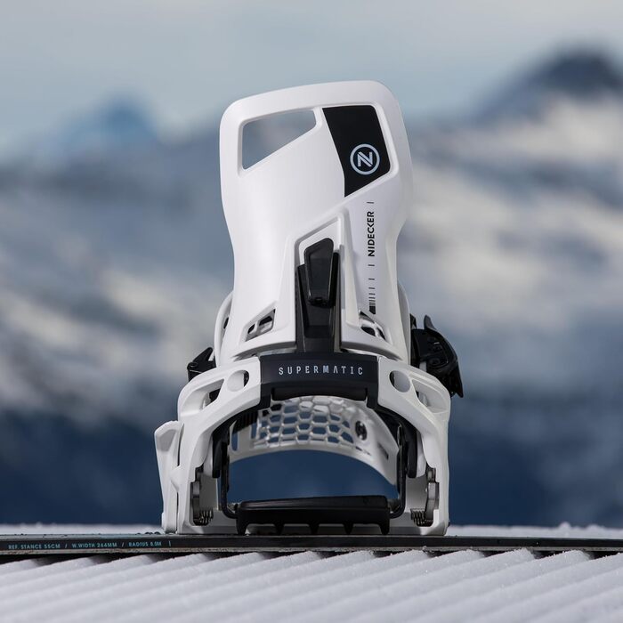 Сноуборд Nidecker Supermatic – універсальні автоматичні кріплення, білі (35.5-37.5 EU, 3.0-4.5 UK)