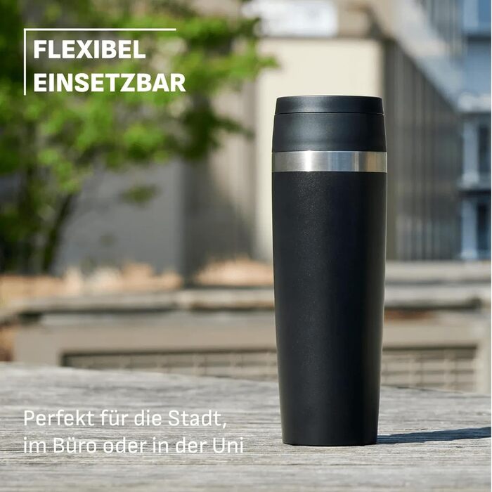Термокухоль Emsa Classic N2023850 з кришкою 360°, 0.5 л, нержавіюча сталь, Petrol Blau